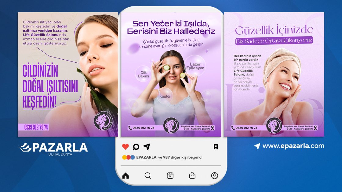 Life Güzellik Salonu Sosyal Medya Tasarımları