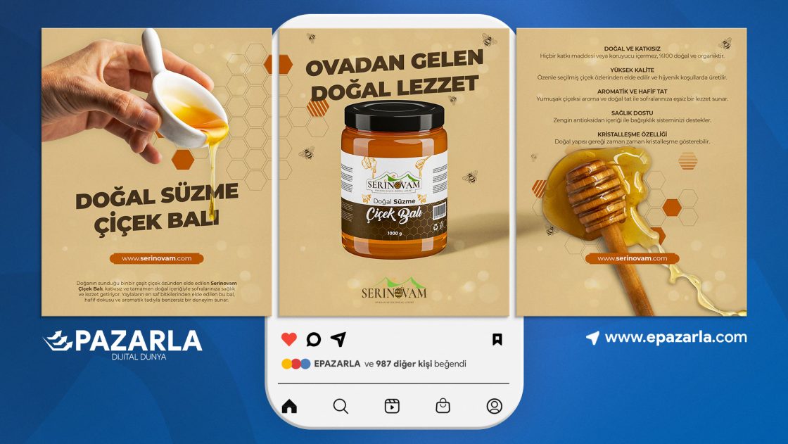 Serinovam Bal Sosyal Medya Tasarımları